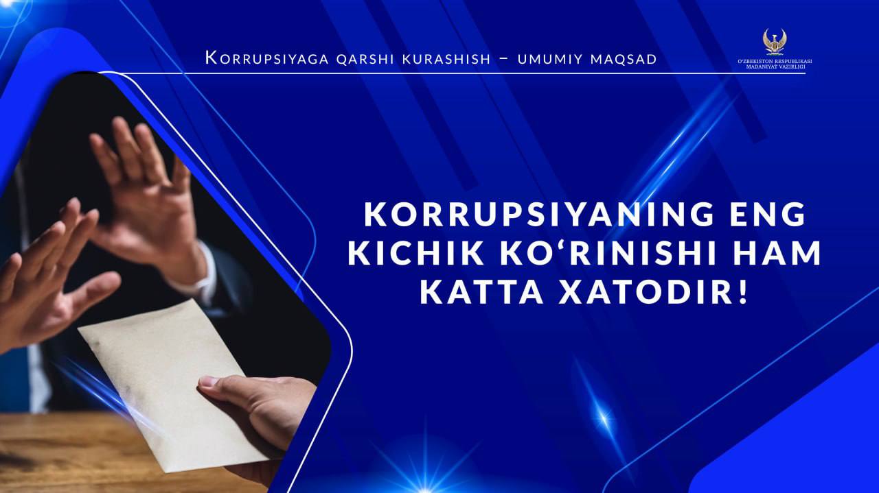 Biz korrupsiyaga qarshimiz!